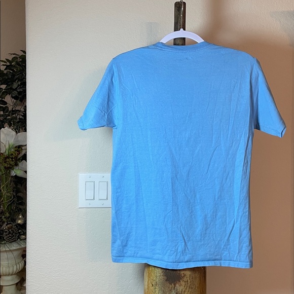 Champion Lt Blue Short Sleeve Tee Men SZ:S Front banner logo plus sleeve C logo - Picture 9 of 11